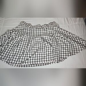 Torrid Black and White Plaid Skater Skirt